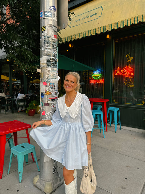 Cape Cod Dress// Blue Stripe