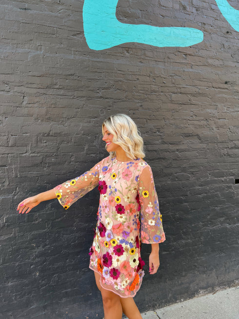 Rose Garden Embellished Dress