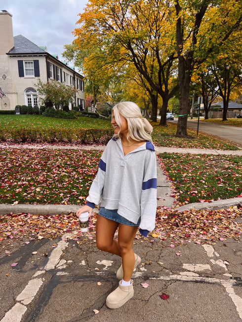 Lazy Days Pullover // Navy *RESTOCKED*