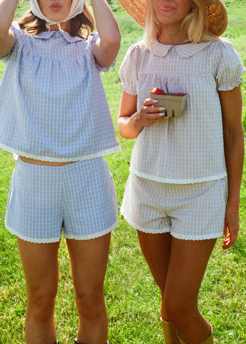 Berry Girl Top // Dusty Blue