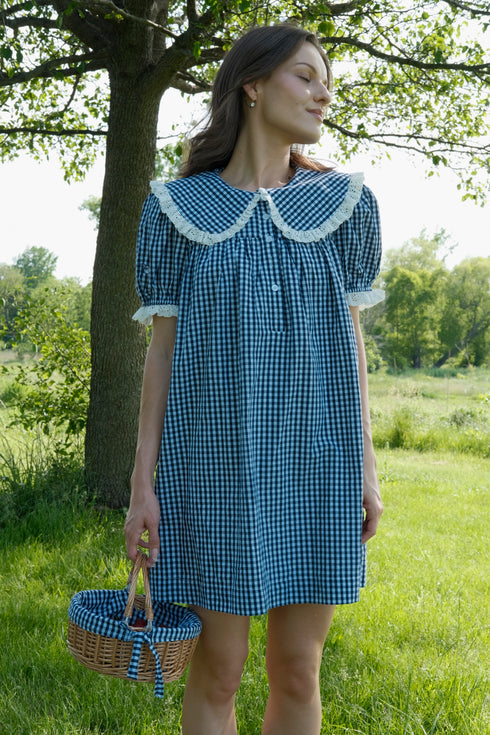 Cottage Dress // Navy Gingham