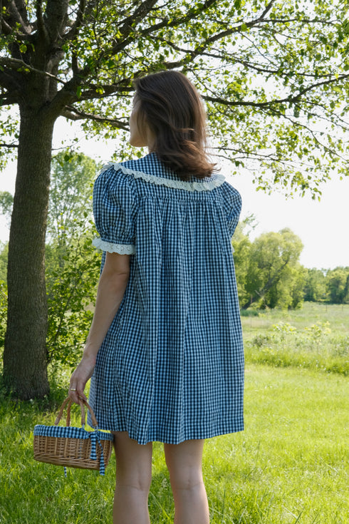 Cottage Dress // Navy Gingham