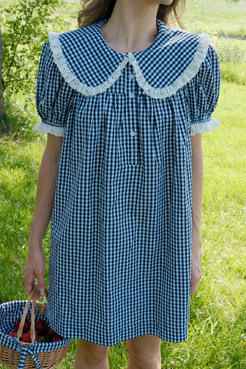 Cottage Dress // Navy Gingham
