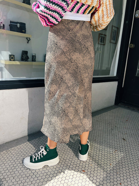 Wild Side Satin Midi Skirt *SELL OUT RISK*