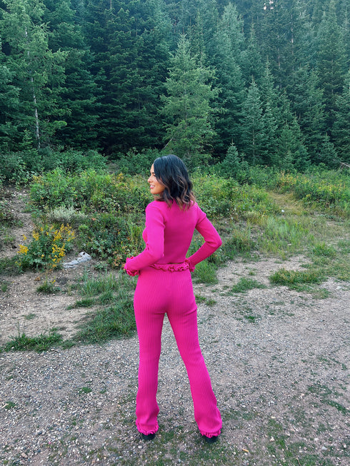 Pink Princess Ribbed Top