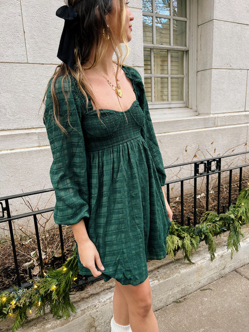 French Feeling Plaid Dress