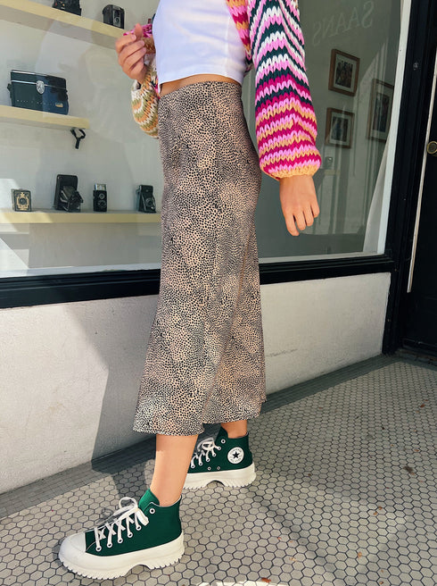 Wild Side Satin Midi Skirt *SELL OUT RISK*