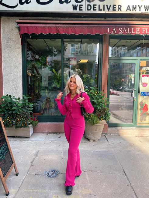 Pink Princess Ribbed Top