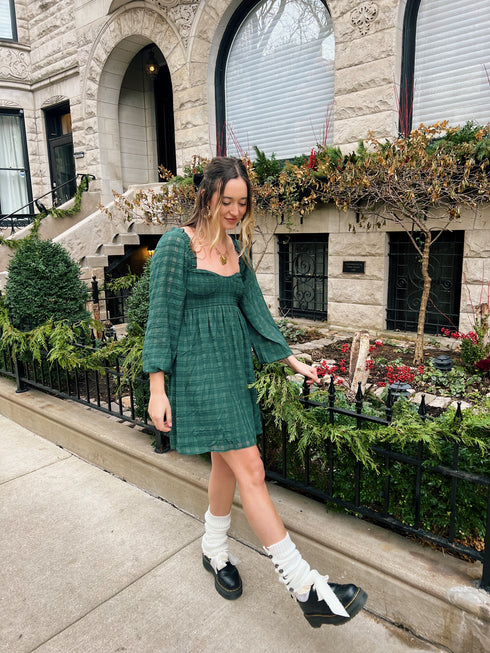 French Feeling Plaid Dress