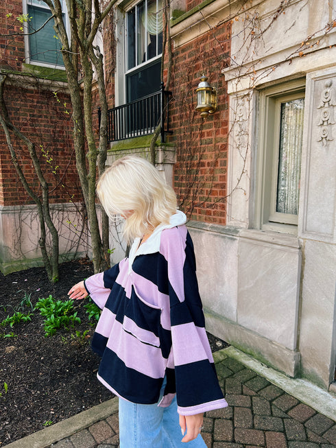 Good Karma Striped Pullover