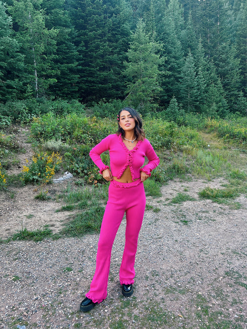 Pink Princess Ribbed Top