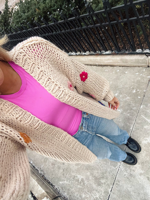 Buy Her Flowers Cardigan // Cream
