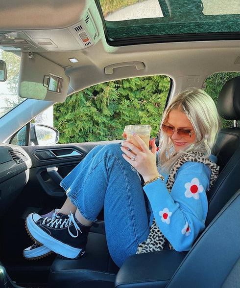 80's Baby Cardi// Blue