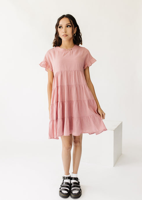 Paris Girl Mini Dress// Rose