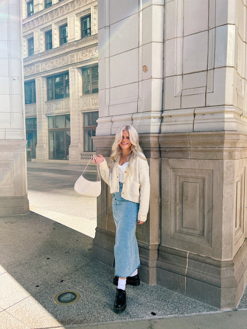 Golden Girl Boucle Cardigan