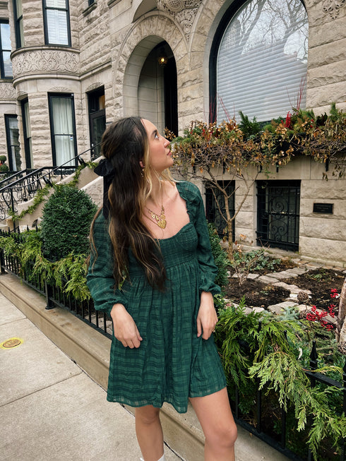 French Feeling Plaid Dress