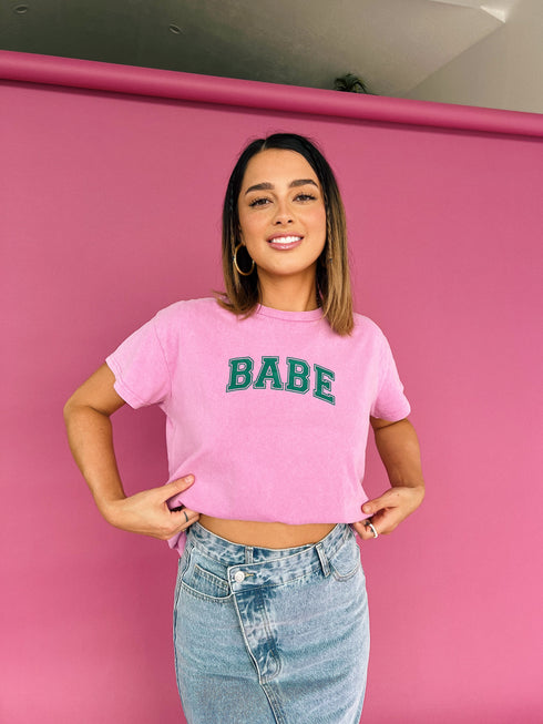 Hey Babe Tee// Pink
