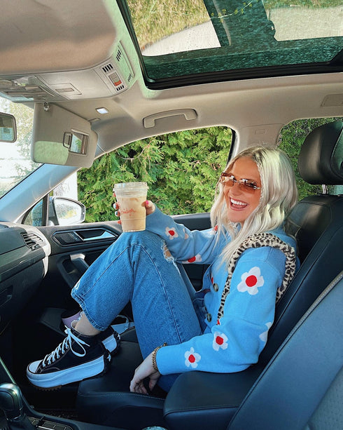 80's Baby Cardi// Blue