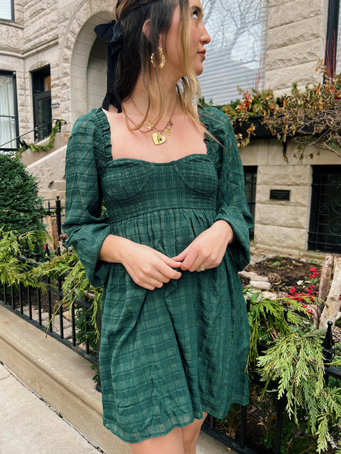 French Feeling Plaid Dress