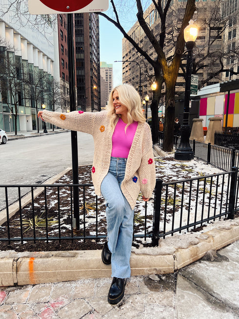 Buy Her Flowers Cardigan // Cream