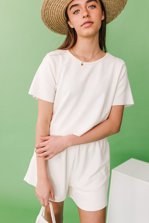 Weekend Girl Set// Cream