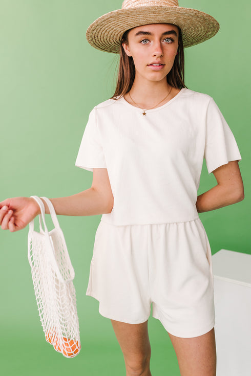 Weekend Girl Set// Cream