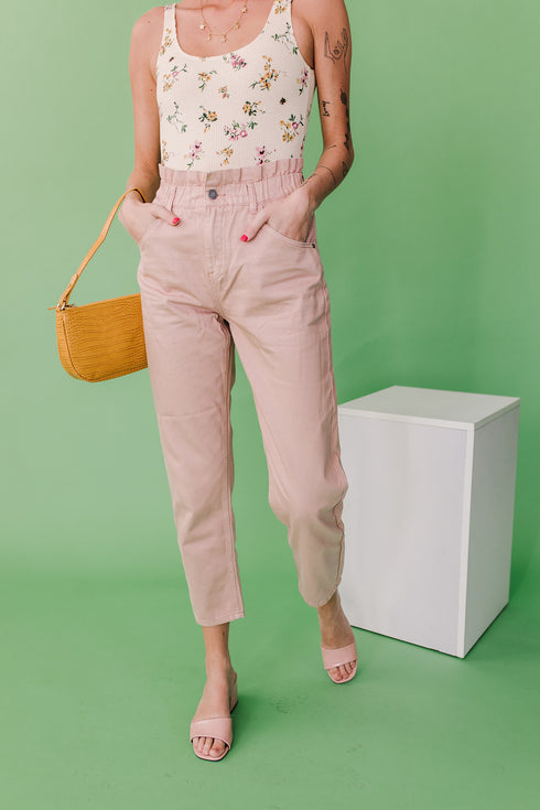 C'est Chic Croc Mule// Blush