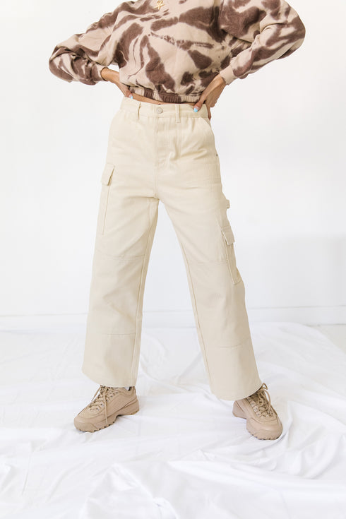 Boyish Babe Pant// Cream