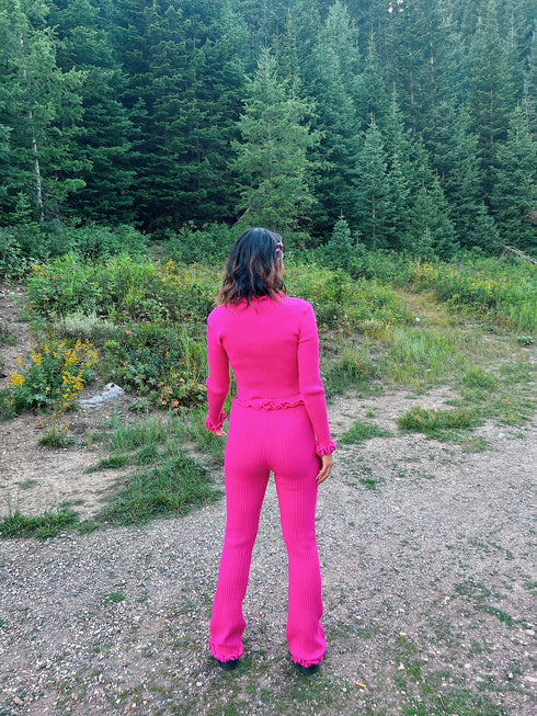 Pink Princess Ribbed Top