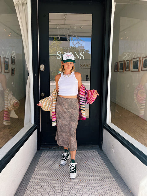 Wild Side Satin Midi Skirt *SELL OUT RISK*