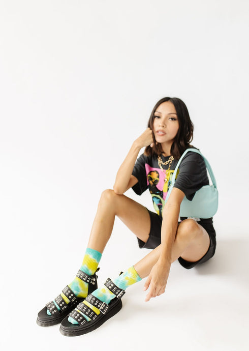 Play It Loud Tie Dye Socks// Neon Combo