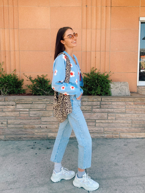 80's Baby Cardi// Blue