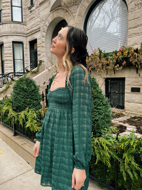 French Feeling Plaid Dress