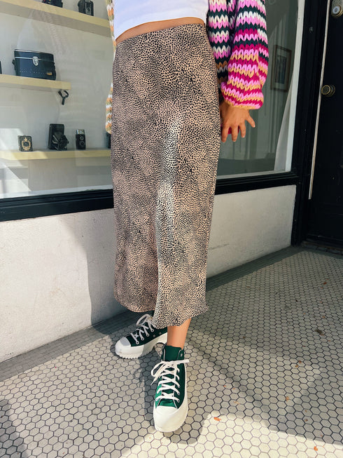 Wild Side Satin Midi Skirt *SELL OUT RISK*