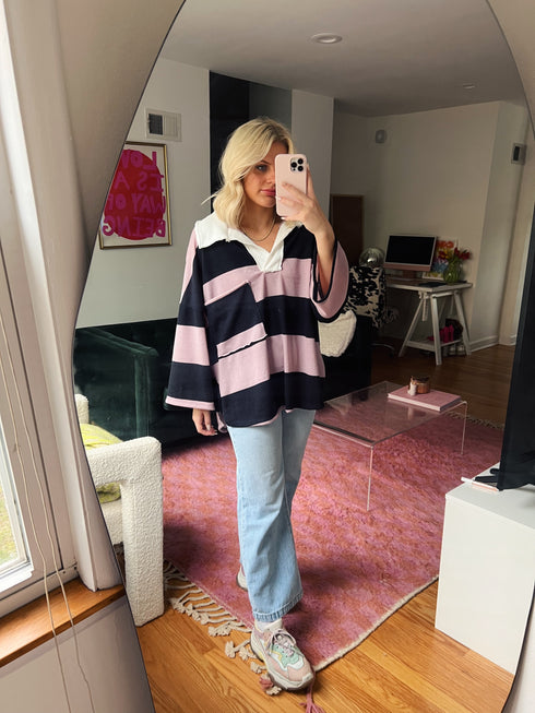 Good Karma Striped Pullover