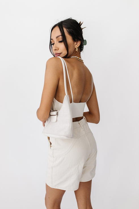 Call Me Ribbed Brami// Cream