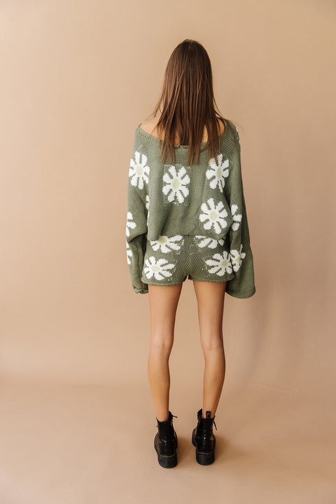 Crazy Daisy Knit Set// Green *RESTOCKED*