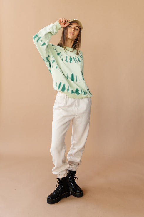 Under Control Tie Dye Pullover // Green