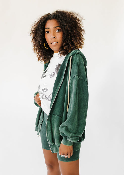 Wake Up Late Hoodie// Teal *RESTOCKED*