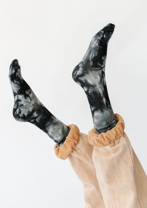 Play It Loud Tie Dye Socks// Black *RESTOCKED*