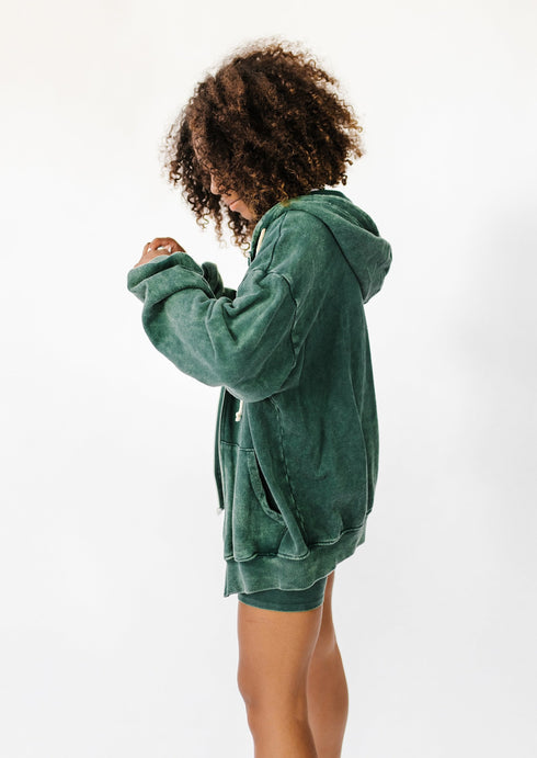 Wake Up Late Hoodie// Teal *RESTOCKED*