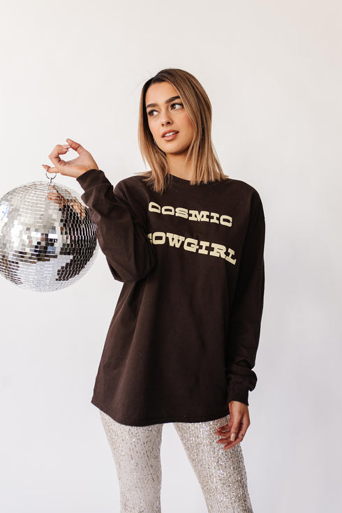Cosmic Cowgirl Tee // Chocolate