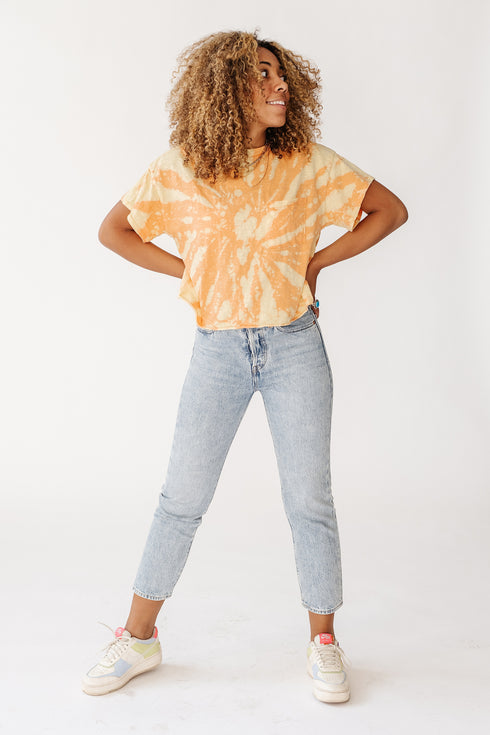 Yo Retro Tie Dye Tee// Orange