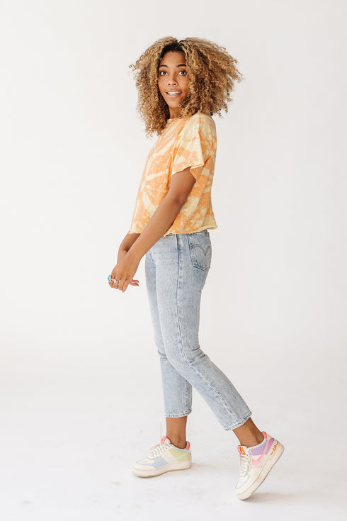 Yo Retro Tie Dye Tee// Orange