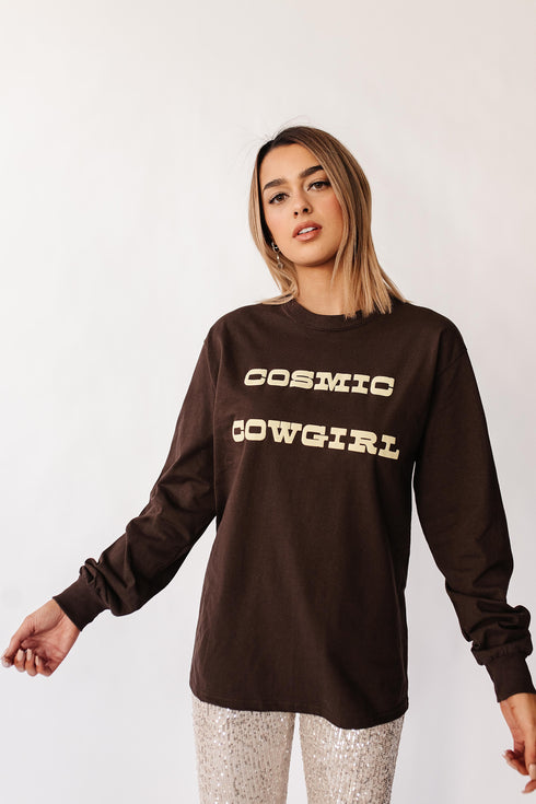Cosmic Cowgirl Tee // Chocolate