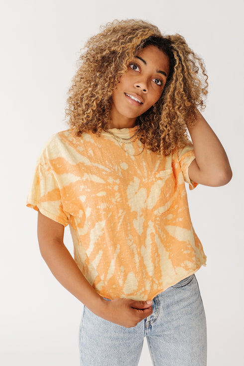 Yo Retro Tie Dye Tee// Orange
