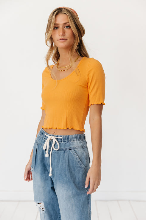 Weekend Sunsets Ribbed Top