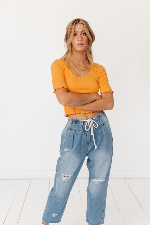 Weekend Sunsets Ribbed Top