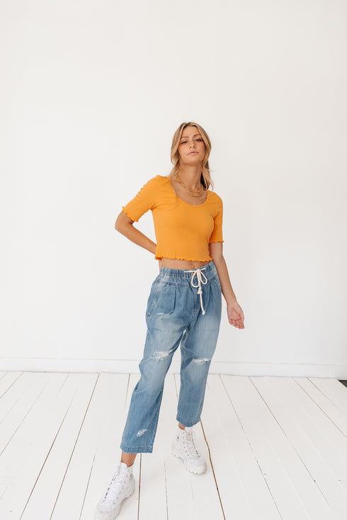 Weekend Sunsets Ribbed Top