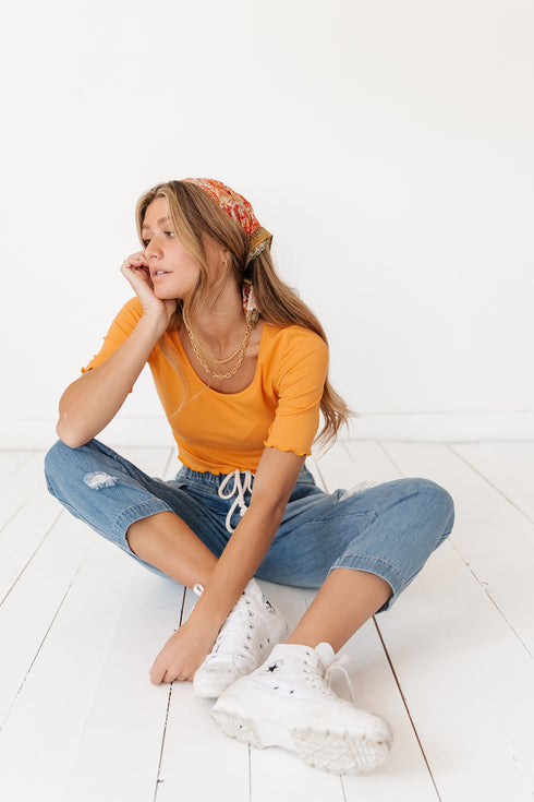 Weekend Sunsets Ribbed Top
